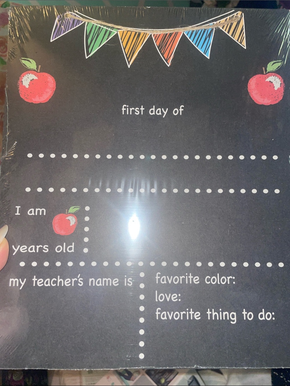 First Day of school memory board